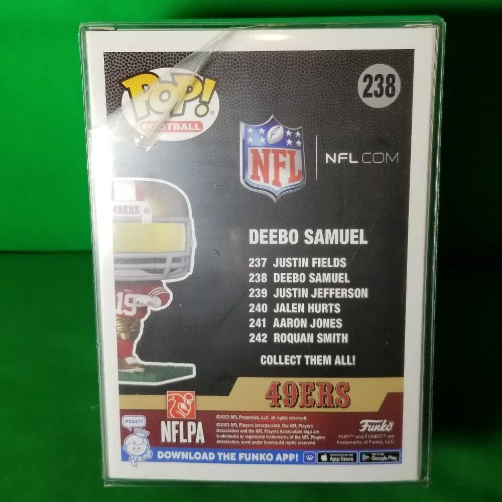 Funko Pop! Deebo Samuel #238 San Francisco 49ers NFL With Protector Bang‎ Bang